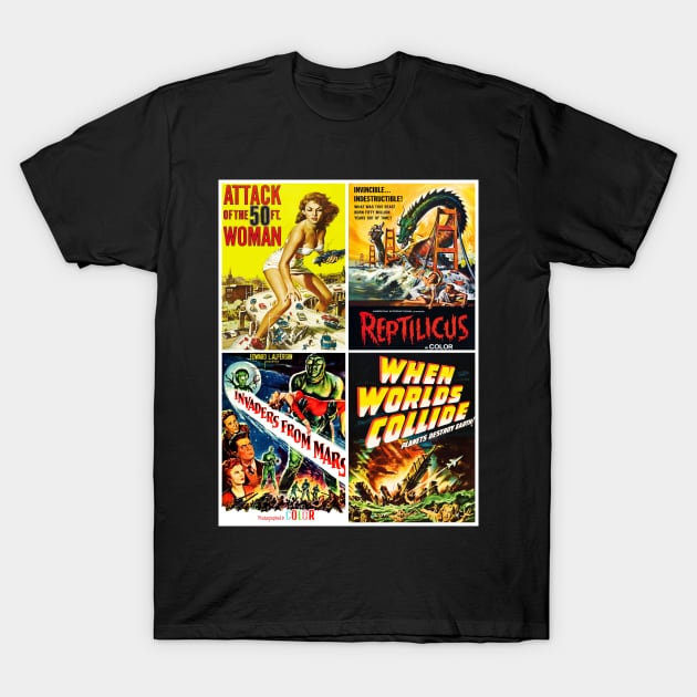 50s Sci-Fi Movies Collection T-Shirt by RockettGraph1cs